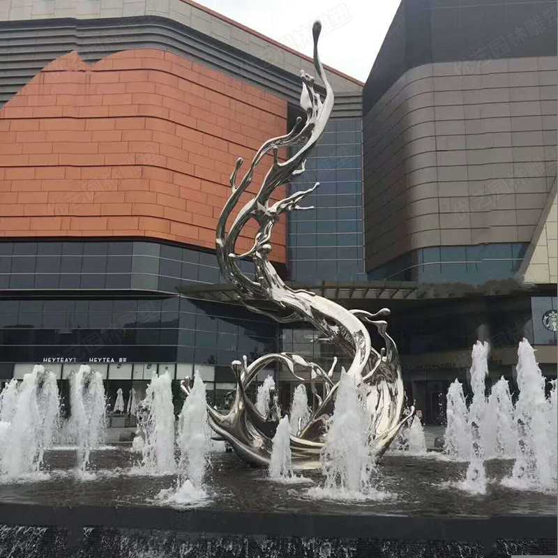 不銹鋼浪花雕塑，不銹鋼雕塑廠家